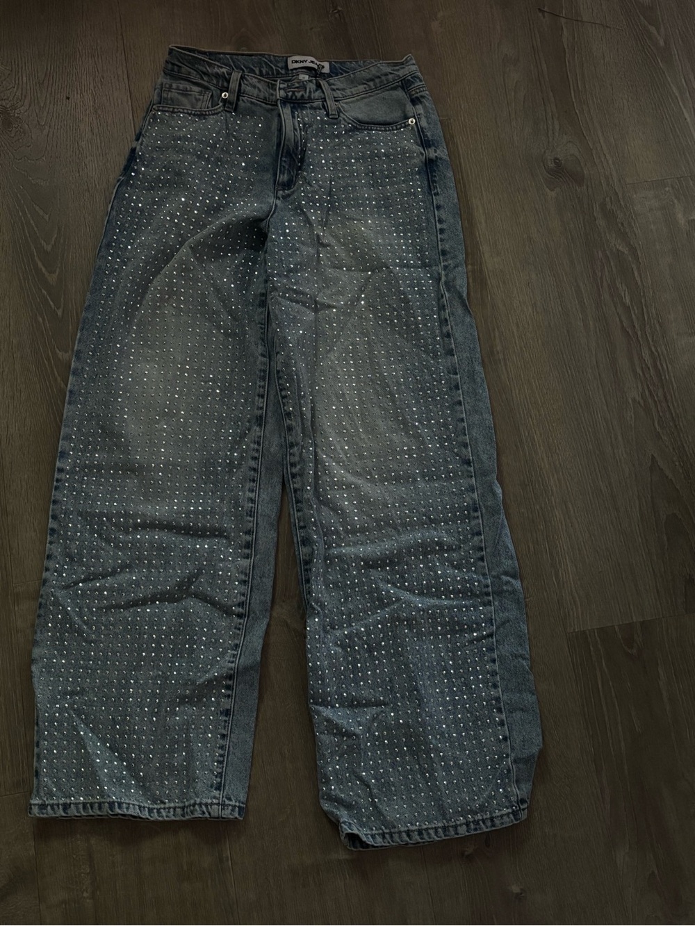 DKNY Light Blue Denim Jeans with Contrast Stitching